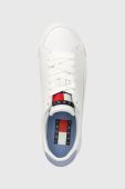 Шкіряні кросівки Tommy Jeans NOLA PLATFORM колір білий