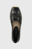 Шкіряні еспадрилі Tory Burch Woven колір чорний 144042-004 Шкіряні еспадрилі Tory Burch Woven колір чорний 144042-004