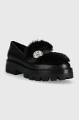 Мокасини Kate Spade Posh жіночі колір чорний на платформі KA320 Мокасини Kate Spade Posh жіночі колір чорний на платформі KA320