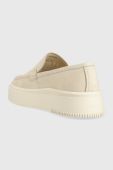 Шкіряні мокасини Vagabond Shoemakers STACY жіночі колір бежевий на платформі 5522.150.02
