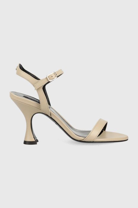 Шкіряні сандалі Patrizia Pepe колір бежевий 8X0057 L011 B732 Шкіряні сандалі Patrizia Pepe колір бежевий 8X0057 L011 B732
