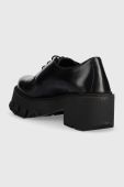 Шкіряні туфлі Patrizia Pepe жіночі колір чорний на платформі