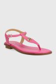 Шкіряні в'єтнамки MICHAEL Michael Kors Mallory жіночі колір рожевий 40S1MAFA2L