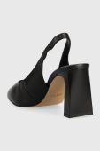 Шкіряні туфлі Aldo Amira колір чорний каблук блок відкрита п'ята 13540171.AMIRA Шкіряні туфлі Aldo Amira колір чорний каблук блок відкрита п'ята 13540171.AMIRA