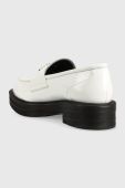 Шкіряні туфлі Love Moschino Scarpad City 40 жіночі колір білий на платформі JA10064G1G