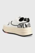 Шкіряні кросівки Love Moschino Sneakerd Basket 60 колір білий JA15426G1G