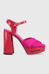Сандалі Love Moschino San Lod Quadra 120 колір рожевий JA1605CG1G Сандалі Love Moschino San Lod Quadra 120 колір рожевий JA1605CG1G