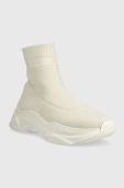 Кросівки Tommy Jeans SOCK BOOT MONOCOLOR колір бежевий Кросівки Tommy Jeans SOCK BOOT MONOCOLOR колір бежевий
