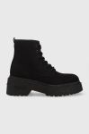 Кеди Tommy Jeans LACE UP FESTIV BOOTS жіночі колір чорний  EN0EN02133