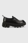 Шкіряні мокасини Tommy Jeans CHUNKY LOAFER LTHER жіночі колір чорний на платформі EN0EN02177 Шкіряні мокасини Tommy Jeans CHUNKY LOAFER LTHER жіночі колір чорний на платформі EN0EN02177
