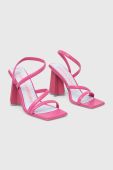 Сандалі Chiara Ferragni CF3134_011 колір рожевий CF STAR HEEL 100 Сандалі Chiara Ferragni CF3134_011 колір рожевий CF STAR HEEL 100