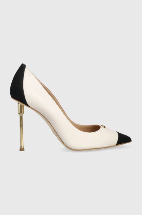 Шкіряні туфлі Elisabetta Franchi колір бежевий SA86L32E2 Шкіряні туфлі Elisabetta Franchi колір бежевий SA86L32E2