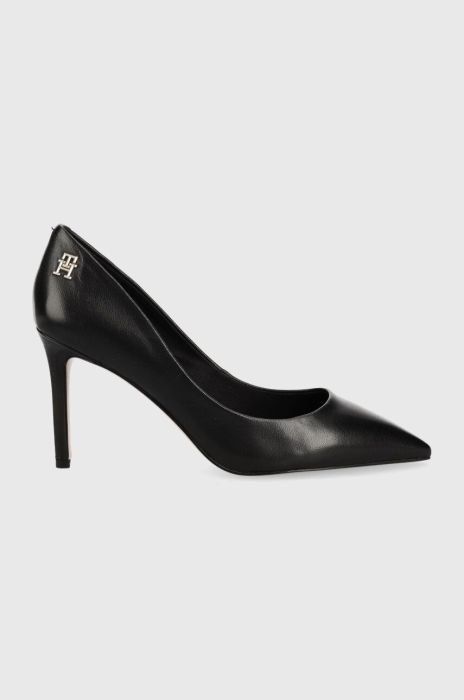 Шкіряні туфлі Tommy Hilfiger TH POINTY FEMININE PUMP Колір чорний FW0FW07000 колір чорний Шкіряні туфлі Tommy Hilfiger TH POINTY FEMININE PUMP Колір чорний FW0FW07000 колір чорний