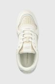 Шкіряні кросівки Tommy Hilfiger LOW TH BASKET SNEAKER колір бежевий