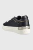 Шкіряні кросівки Tommy Hilfiger LUX METALLIC CUPSOLE SNEAKER колір синій FW0FW07030