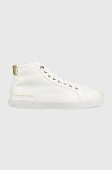 Кеди Tommy Hilfiger ESSENTIAL HIGHCUT SNEAKER жіночі колір білий FW0FW07120 Кеди Tommy Hilfiger ESSENTIAL HIGHCUT SNEAKER жіночі колір білий FW0FW07120