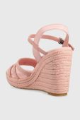 Сандалі Tommy Hilfiger ESSENTIAL WEDGE SANDAL жіночі колір рожевий на танкетці FW0FW07159 Сандалі Tommy Hilfiger ESSENTIAL WEDGE SANDAL жіночі колір рожевий на танкетці FW0FW07159