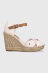 Сандалі Tommy Hilfiger BASIC SEERSUCKER HIGH WEDGE жіночі колір рожевий на танкетці FW0FW07160 Сандалі Tommy Hilfiger BASIC SEERSUCKER HIGH WEDGE жіночі колір рожевий на танкетці FW0FW07160