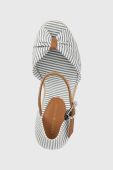 Сандалі Tommy Hilfiger BASIC SEERSUCKER HIGH WEDGE жіночі на танкетці FW0FW07160 колір блакитний Сандалі Tommy Hilfiger BASIC SEERSUCKER HIGH WEDGE жіночі на танкетці FW0FW07160 колір блакитний
