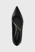 Шкіряні балетки Tommy Hilfiger TH POINTED колір чорний Шкіряні балетки Tommy Hilfiger TH POINTED колір чорний