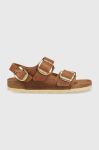Шкіряні сандалі Birkenstock Milano Big Buckle жіночі колір коричневий 1024067 1024067-Cognac Шкіряні сандалі Birkenstock Milano Big Buckle жіночі колір коричневий 1024067 1024067-Cognac