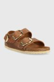 Шкіряні сандалі Birkenstock Milano Big Buckle жіночі колір коричневий 1024067 1024067-Cognac Шкіряні сандалі Birkenstock Milano Big Buckle жіночі колір коричневий 1024067 1024067-Cognac