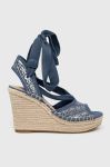 Сандалі Guess HALONA Жіночі на танкетці колір блакитний Сандалі Guess HALONA Жіночі на танкетці колір блакитний