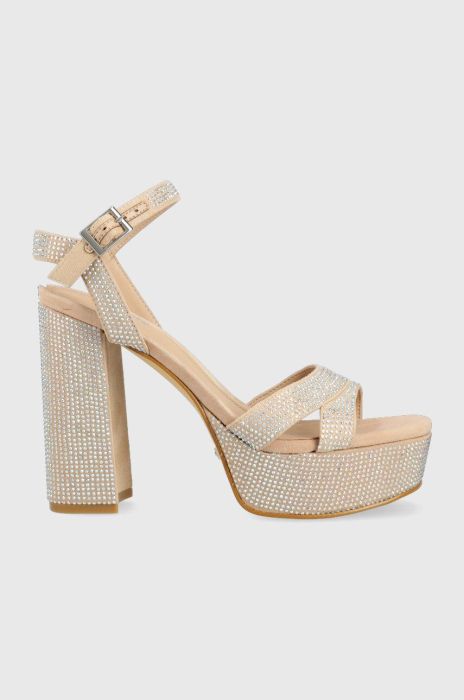 Сандалі Guess ZELINE колір бежевий FL6ZLE ESU03 Сандалі Guess ZELINE колір бежевий FL6ZLE ESU03