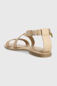 Шкіряні сандалі U.S. Polo Assn. LINDA жіночі колір бежевий LINDA001D