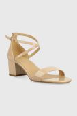 Шкіряні сандалі MICHAEL Michael Kors Serena колір бежевий 40S2SEMA1A