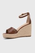 Шкіряні сандалі Lauren Ralph Lauren Haana колір коричневий 802896875001
