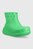 Гумові чоботи Crocs Classic Crush Rain Boot жіночі колір зелений 207946 207946.3E8-3E8 Гумові чоботи Crocs Classic Crush Rain Boot жіночі колір зелений 207946 207946.3E8-3E8