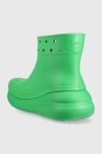 Гумові чоботи Crocs Classic Crush Rain Boot жіночі колір зелений 207946 207946.3E8-3E8 Гумові чоботи Crocs Classic Crush Rain Boot жіночі колір зелений 207946 207946.3E8-3E8