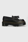 Шкіряні мокасини Dr. Martens Adrian Quad жіночі колір чорний на платформі DM27989001 Шкіряні мокасини Dr. Martens Adrian Quad жіночі колір чорний на платформі DM27989001