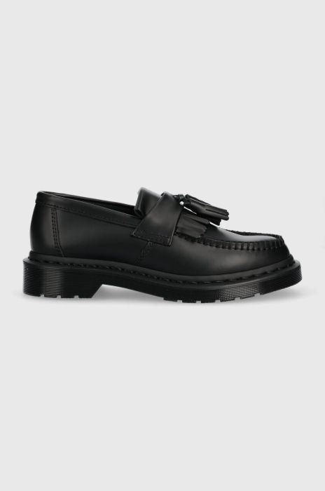 Шкіряні мокасини Dr. Martens Adrian Mono жіночі колір чорний на плоскому ходу DM30637001 Шкіряні мокасини Dr. Martens Adrian Mono жіночі колір чорний на плоскому ходу DM30637001
