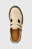 Шкіряні туфлі Dr. Martens 8065 Mary Jane жіночі колір бежевий на плоскому ходу DM30692292 DM30692292-Parchment