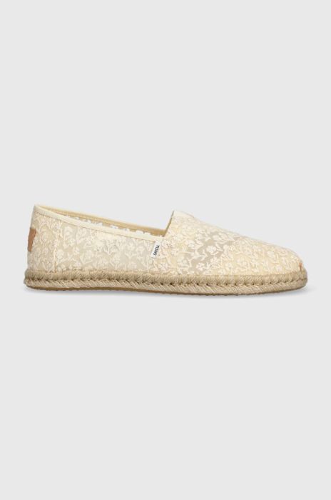 Еспадрилі Toms Alpargata Rope колір бежевий 10019815 Еспадрилі Toms Alpargata Rope колір бежевий 10019815