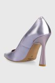 Шкіряні туфлі Jonak DABATE CUIR METALLISE колір фіолетовий 3400175