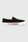 Кеди Tommy Jeans SLIP-ON SIGNATURE DETAILING жіночі колір чорний EN0EN02088