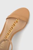 Шкіряні сандалі Lauren Ralph Lauren KATE колір бежевий 802884093006