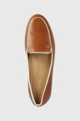 Шкіряні мокасини Lauren Ralph Lauren ALISE II жіночі колір коричневий на плоскому ходу 802904172002