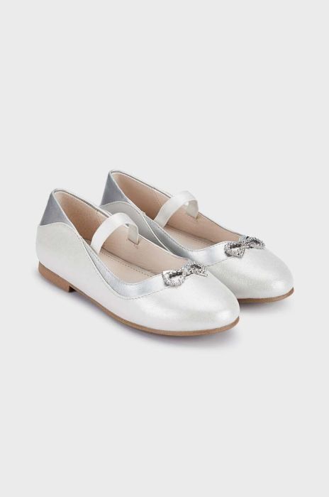 Дитячі балетки Mayoral колір срібний Дитячі балетки Mayoral колір срібний