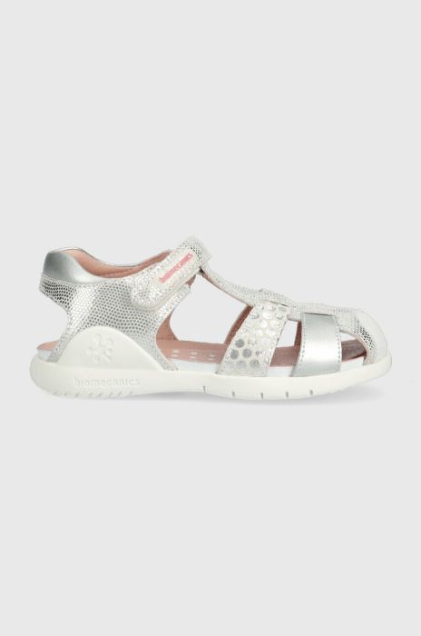 Дитячі шкіряні сандалі Biomecanics колір срібний (3028200) Дитячі шкіряні сандалі Biomecanics колір срібний (3028200)