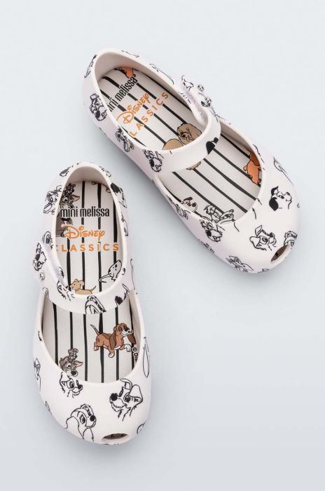 Дитячі балетки Melissa x Disney колір білий Дитячі балетки Melissa x Disney колір білий