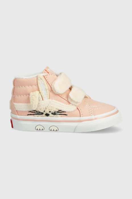 Дитячі кеди Vans SK8 Mid Reissue V Rabbit GARD PCHDS колір помаранчевий Дитячі кеди Vans SK8 Mid Reissue V Rabbit GARD PCHDS колір помаранчевий