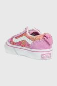 Дитячі кеди Vans TD Old Skool Elastic Lace ROSE DKBLU колір фіолетовий Дитячі кеди Vans TD Old Skool Elastic Lace ROSE DKBLU колір фіолетовий