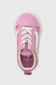 Дитячі кеди Vans TD Old Skool Elastic Lace ROSE DKBLU колір фіолетовий Дитячі кеди Vans TD Old Skool Elastic Lace ROSE DKBLU колір фіолетовий