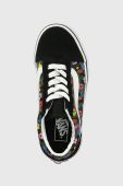 Дитячі кеди Vans UY Old Skool FLRL BLKWH колір чорний