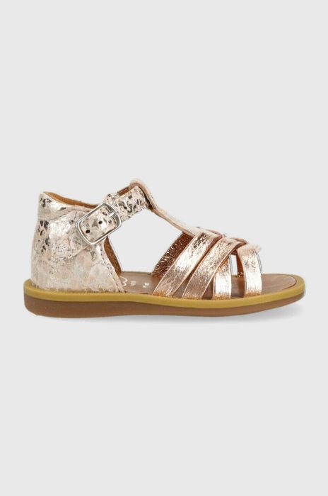 Дитячі шкіряні сандалі Pom D'api колір рожевий (3007679) Дитячі шкіряні сандалі Pom D'api колір рожевий (3007679)