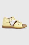 Дитячі шкіряні сандалі Pom D'api колір жовтий (3247810)